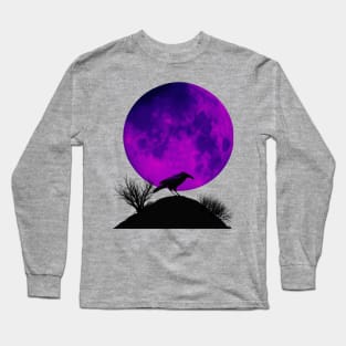 Raven and full moon Long Sleeve T-Shirt